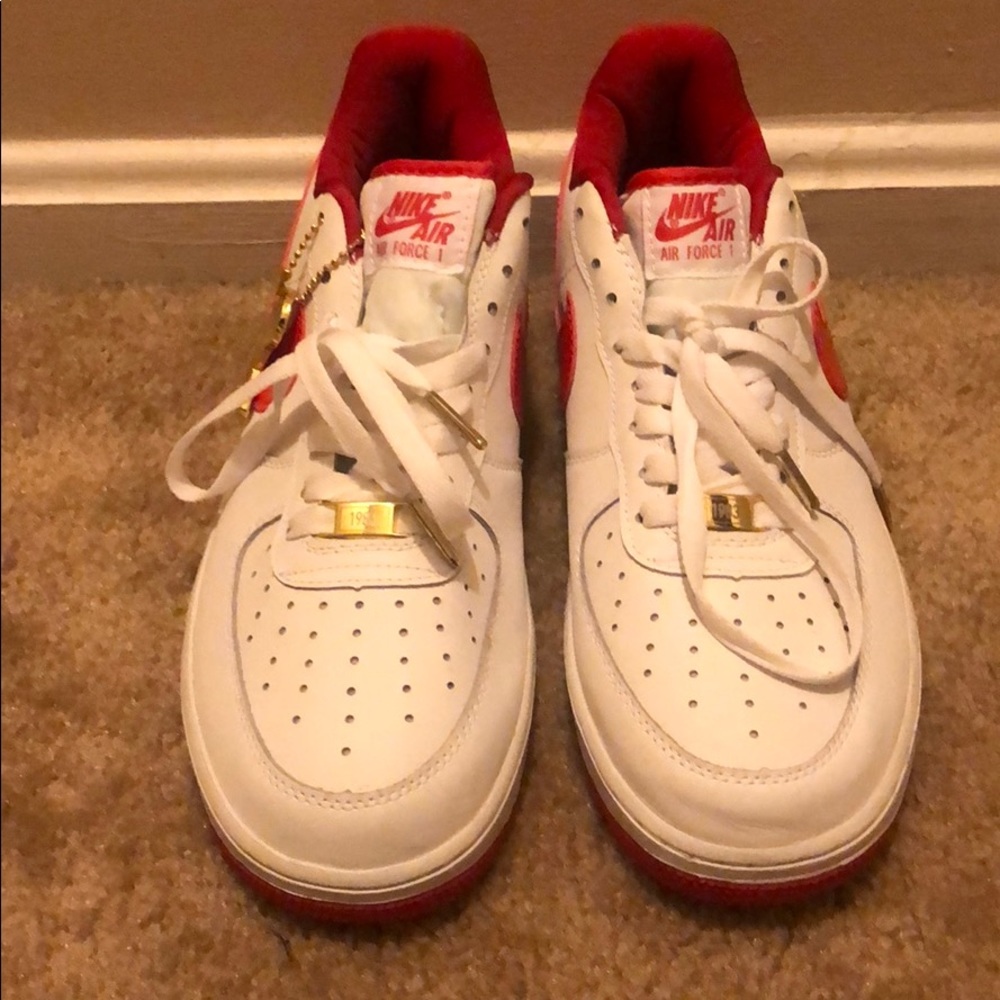 Red & White Nike Air Force 1’s